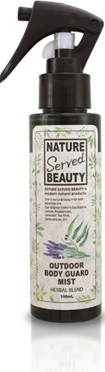 NATURE Served BEAUTY OUT DOOR BODY GUARD MIST ネイチャー サーブド　ビューティ　アウトドアー　ボディ　ガード　ミスト ハーバルブレンド　写真